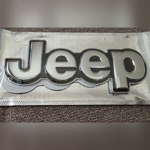 Jeep Metal Emblem Badge Adhesive Back 6" Choose color